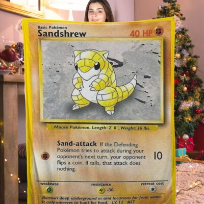 Pokemon Sandshrew Pokemon Card Blanket 172181