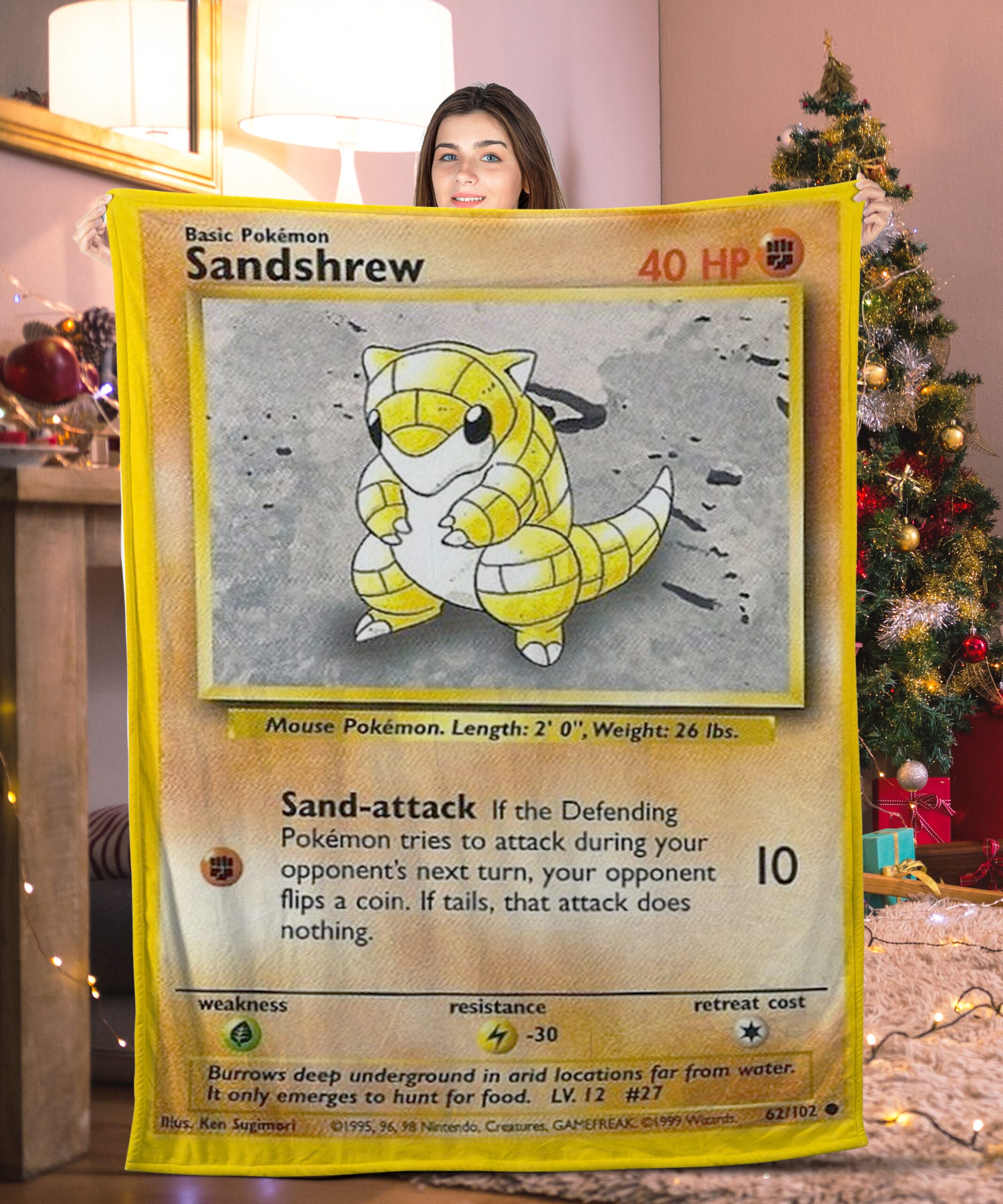 Pokemon Sandshrew Pokemon Card Blanket 172181