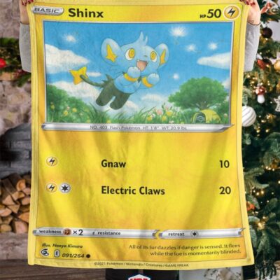 Pokemon Shinx Fusion Strike Soft Blanket   -LQA5E-3354