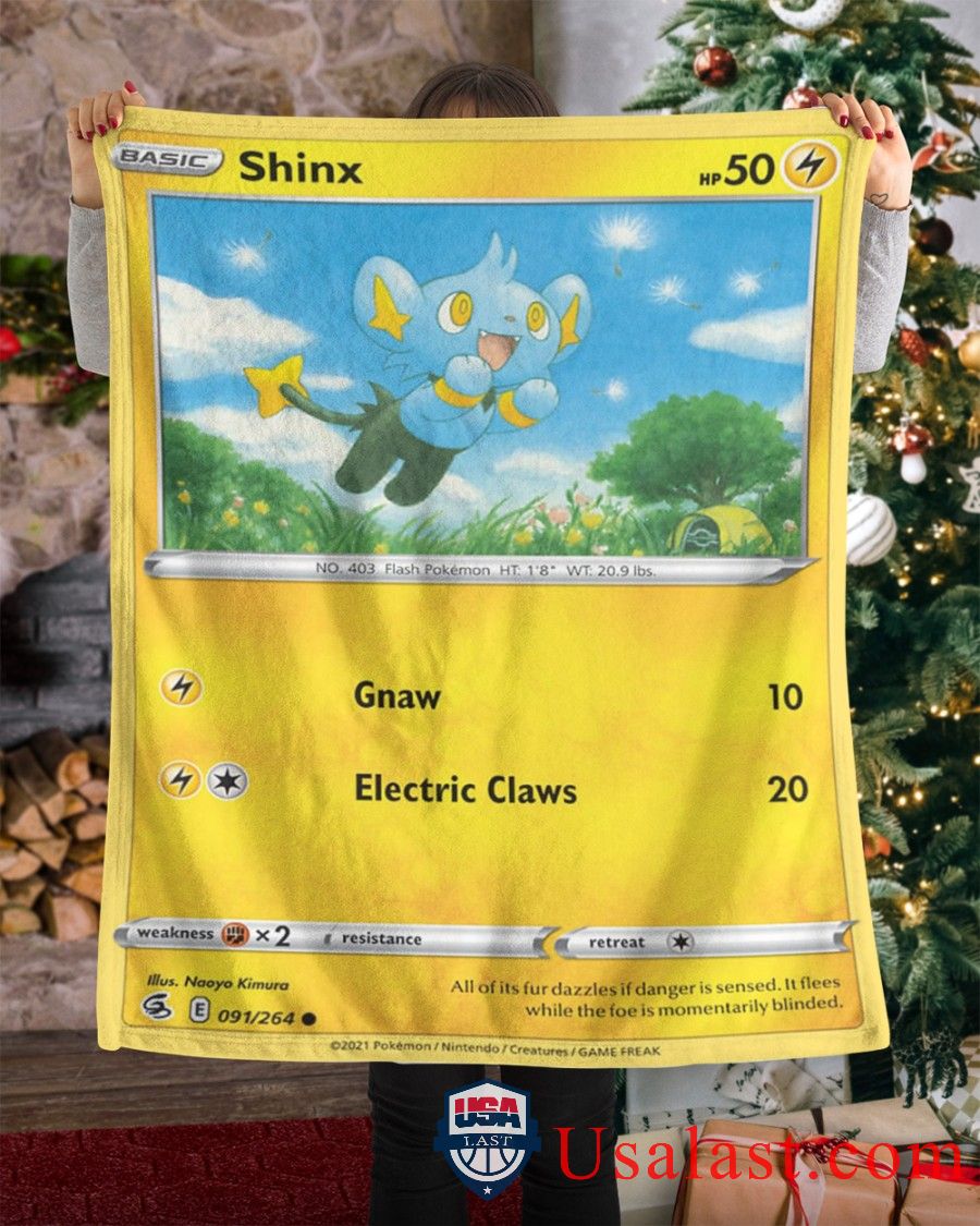 Pokemon Shinx Fusion Strike Soft Blanket -LQA5E-3354