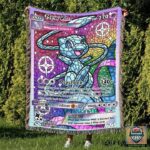 Pokemon Shiny Mew Stain Glass Custom Woven Blanket   -ts-blanket-150822-12