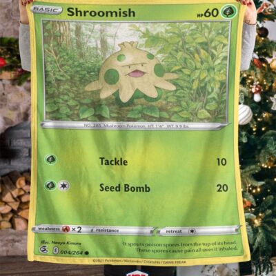 Pokemon Shroomish Fusion Strike Blanket   -VLHMG-1116