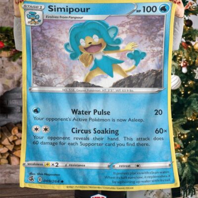 Pokemon Simipour Fusion Strike Blanket   -APV4X-6923