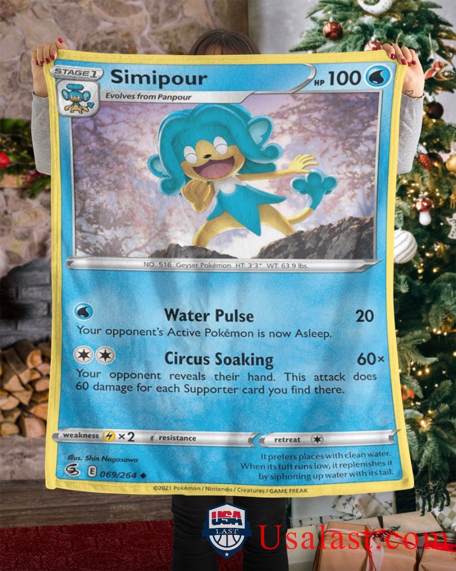 Pokemon Simipour Fusion Strike Blanket -APV4X-6923