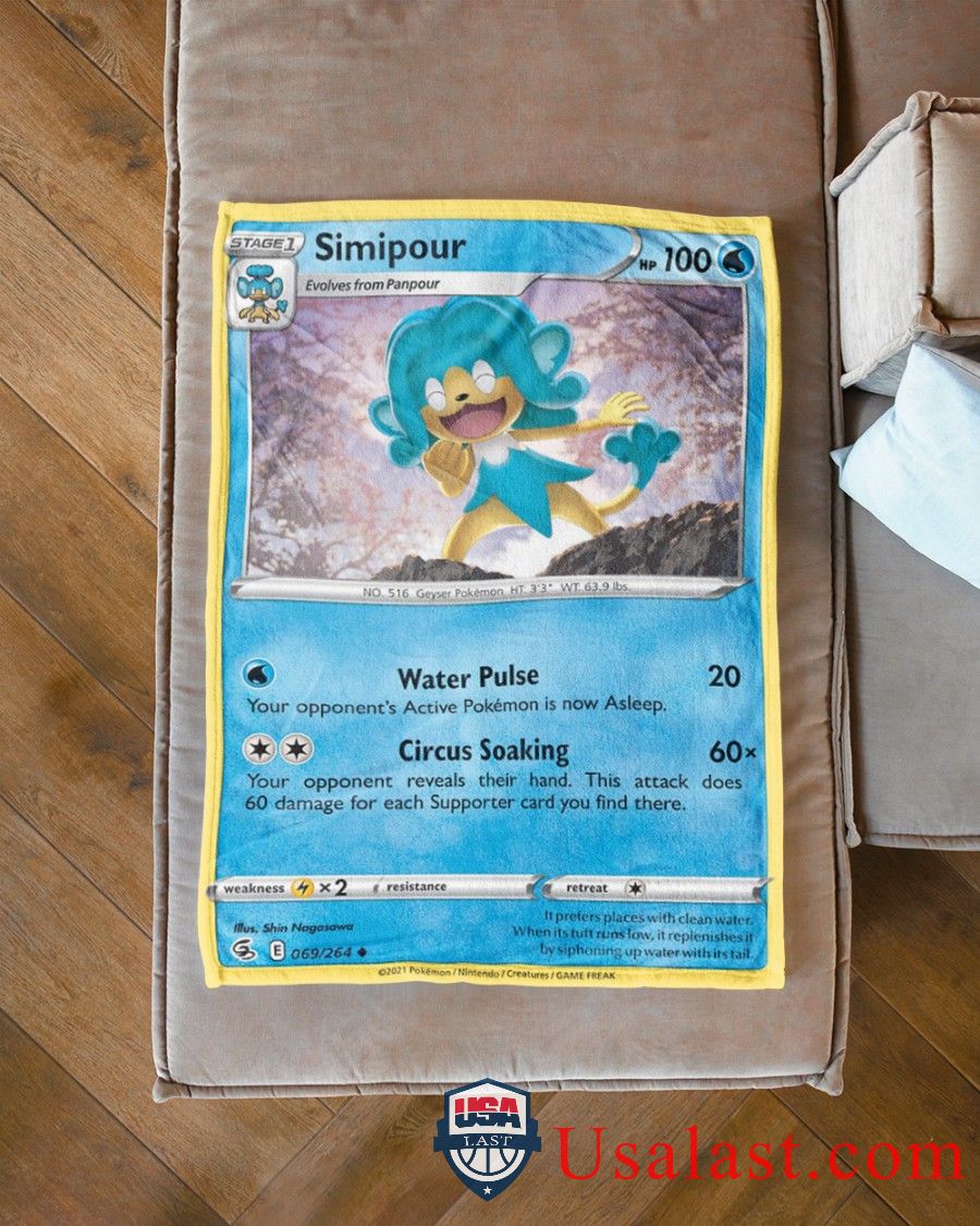 Pokemon Simipour Fusion Strike Blanket -APV4X-6923 - Image 3