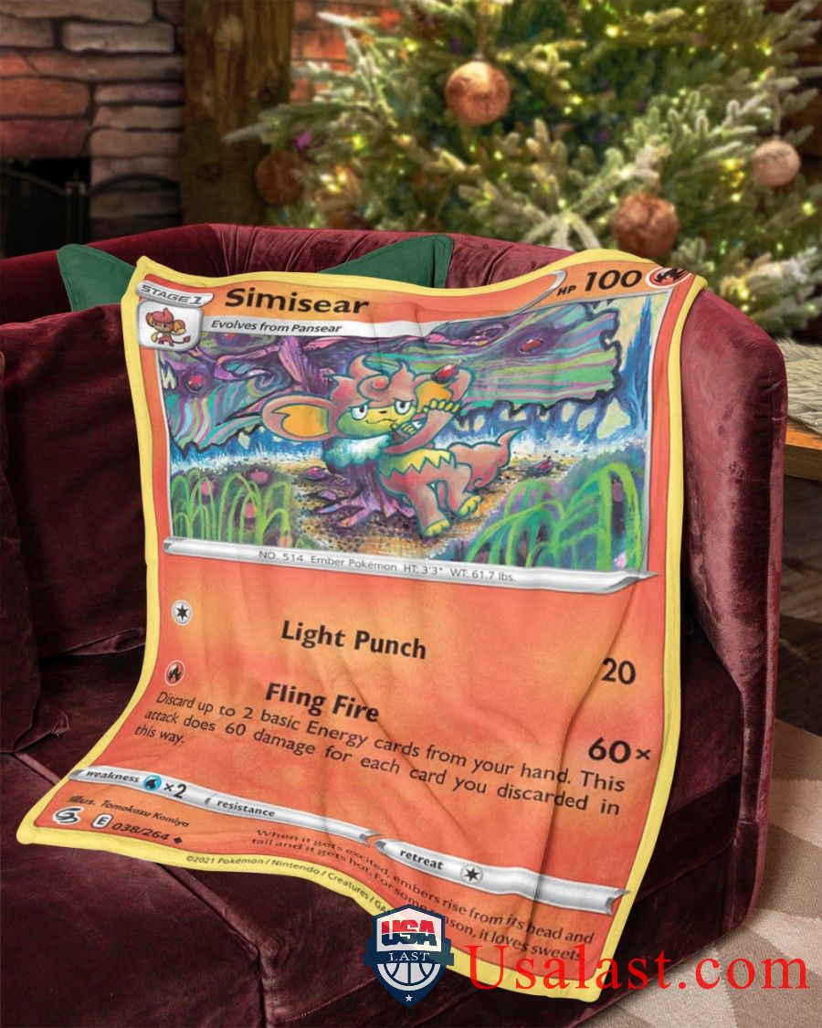 Pokemon Simisear Fusion Strike Blanket -6FKKQ-5083 - Image 2