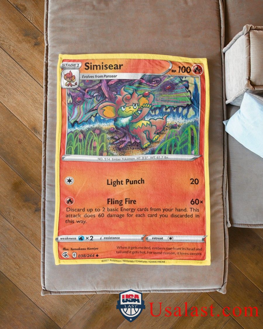Pokemon Simisear Fusion Strike Blanket -6FKKQ-5083 - Image 3
