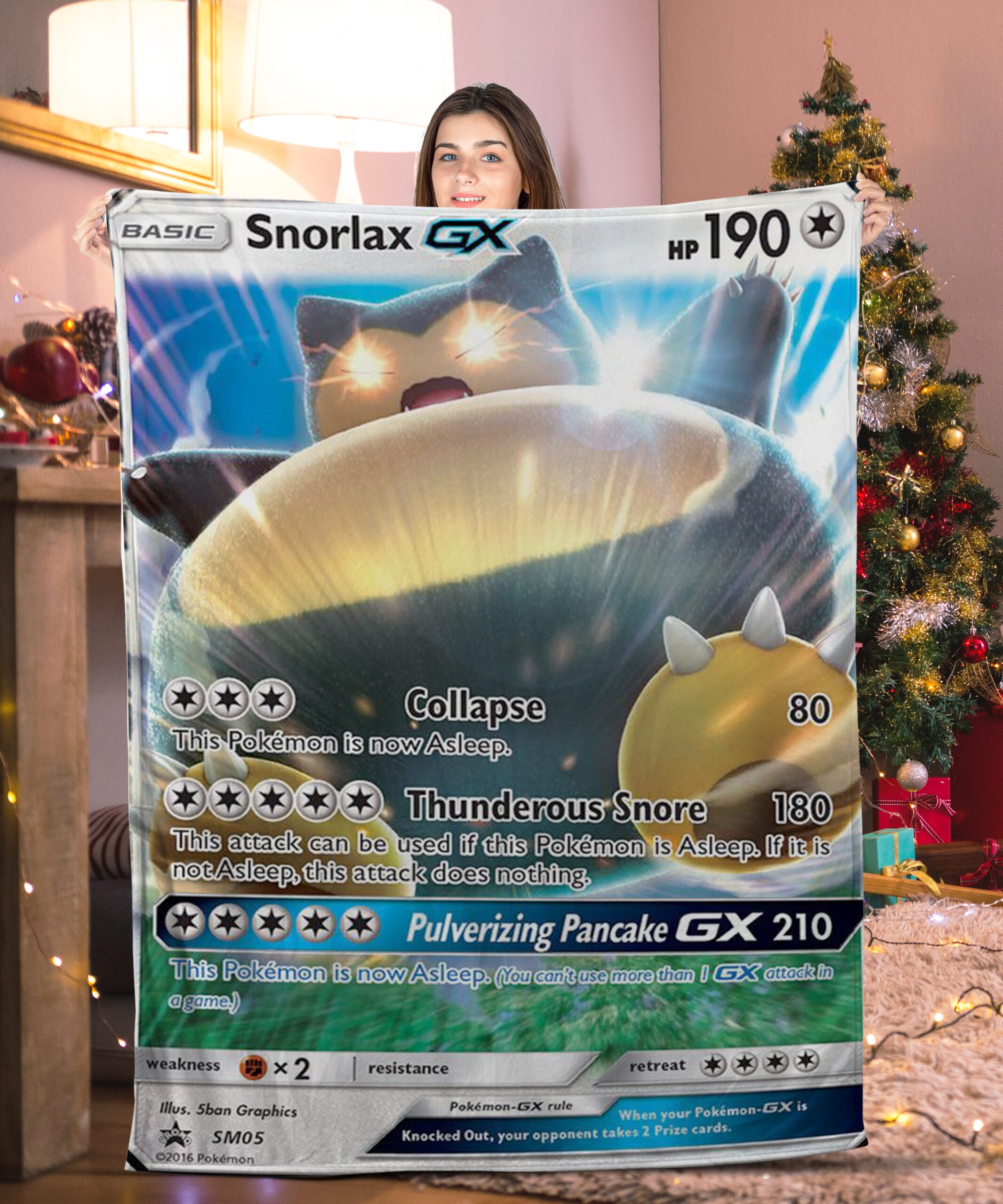Pokemon Snorlax GX Pokemon Card Blanket 598213