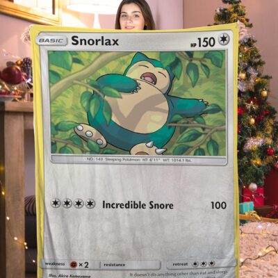 Pokemon Snorlax Pokemon Card Blanket 586991