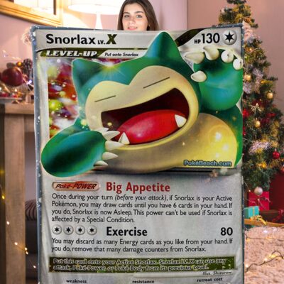 Pokemon Snorlax X Pokemon Card Blanket 486099