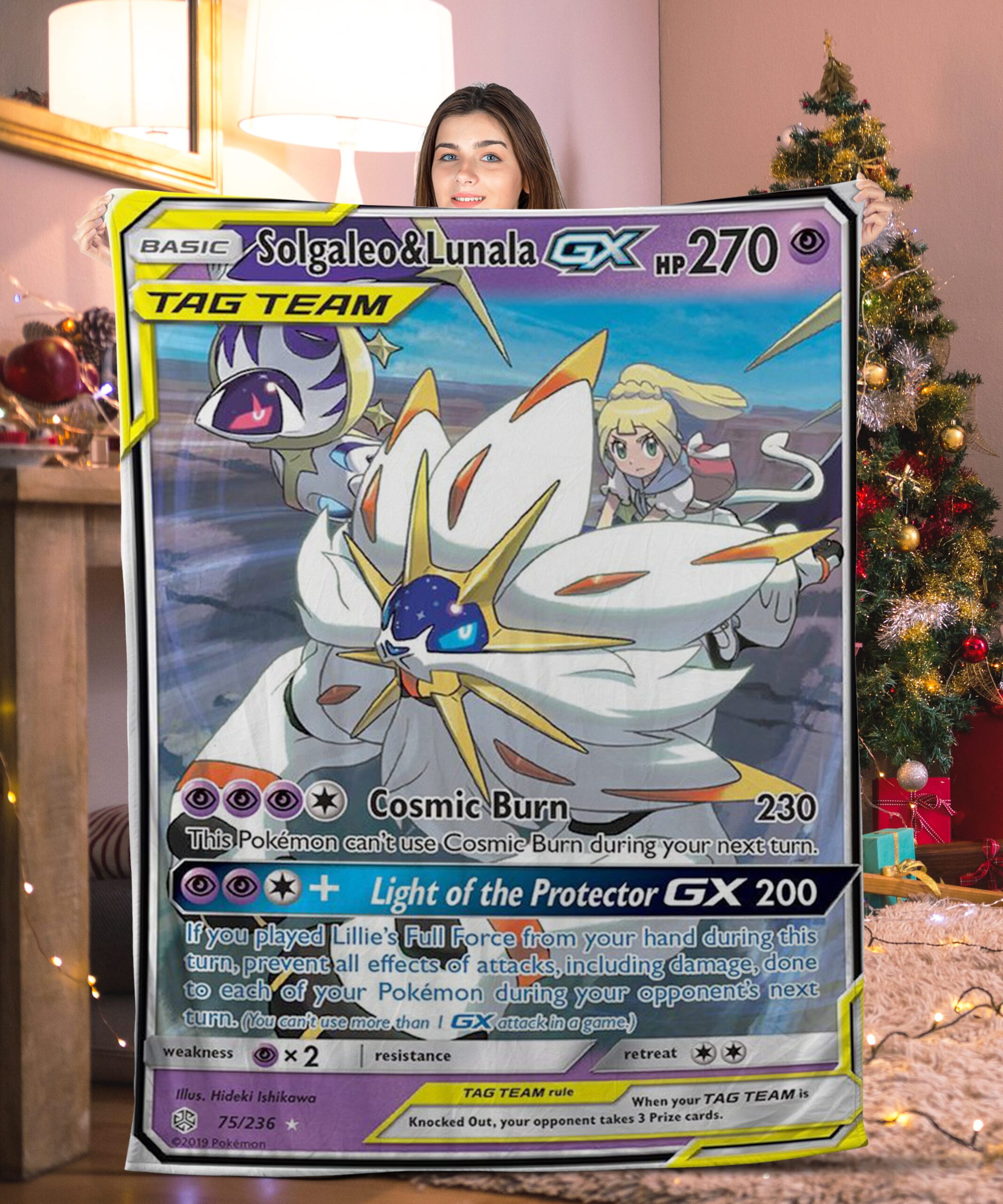 Pokemon Solgagleo And Lunala Pokemon Card Blanket 180354