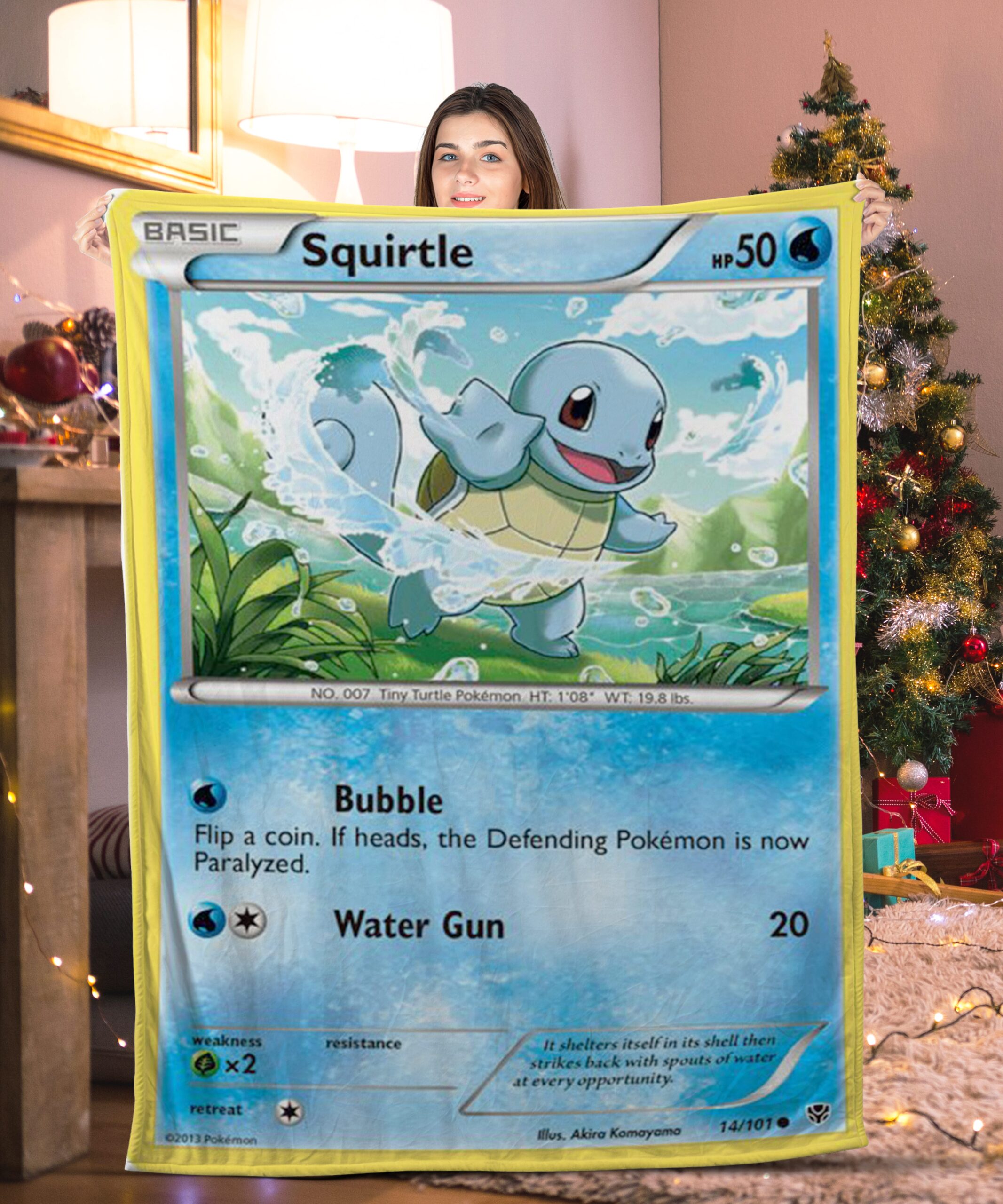 Pokemon Squirtle Pokemon Card Blanket 629349