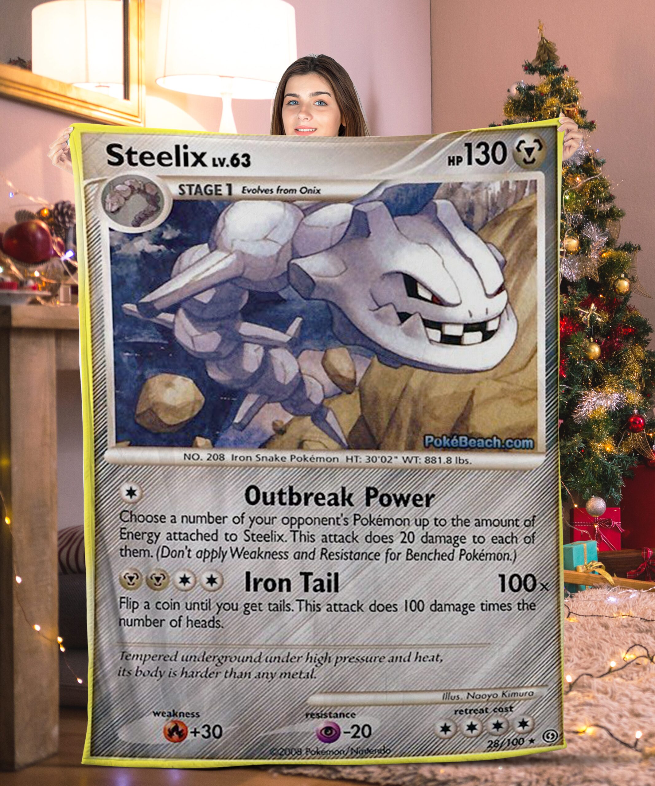 Pokemon Steelix Pokemon Card Blanket 278496