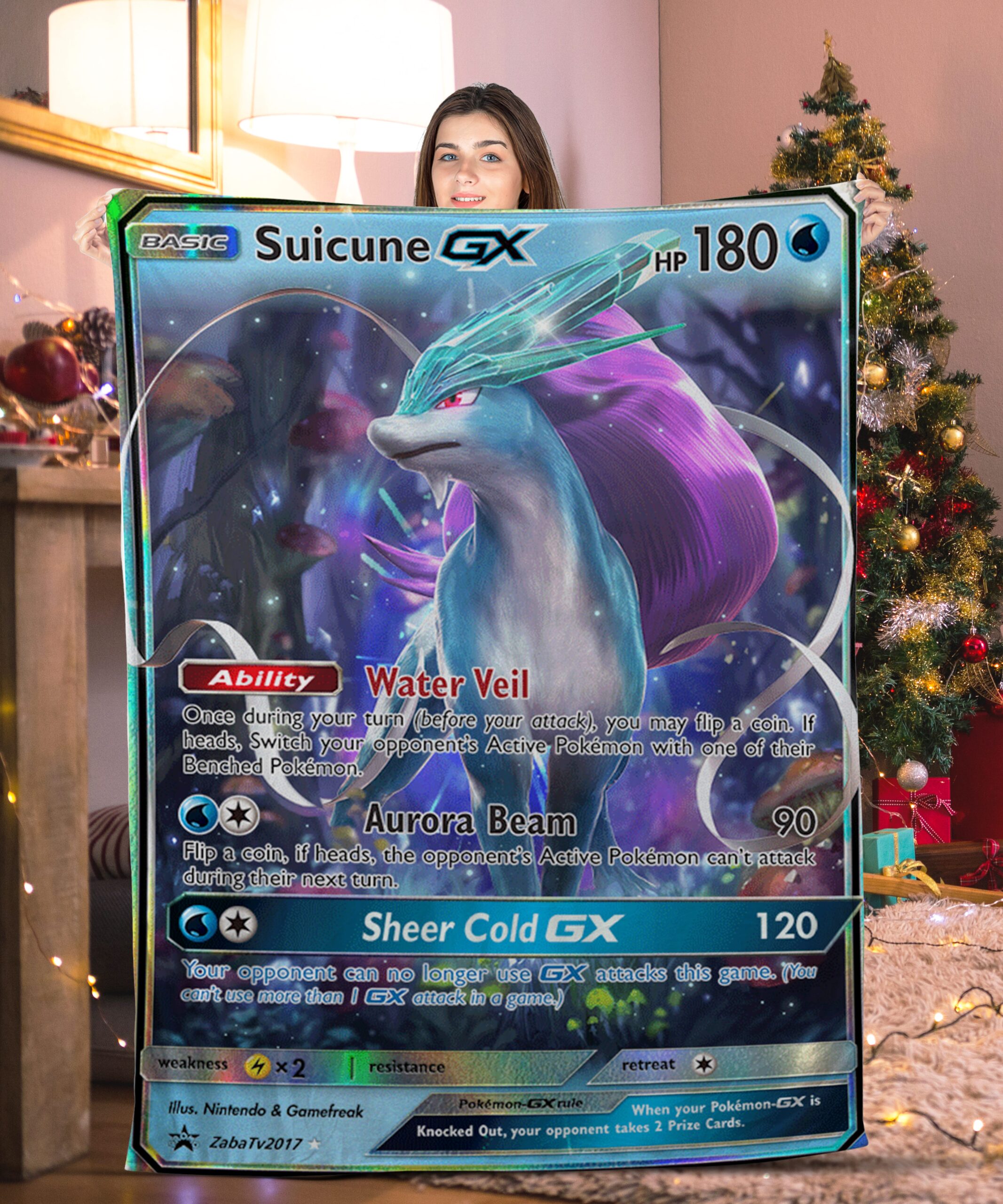 Pokemon Suicune GX Pokemon Card Blanket 212171