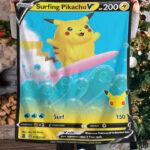 Pokemon Surfing Pikachu V Fleece Blanket   -TLJ5A-7616