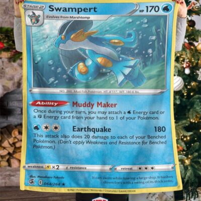 Pokemon Swampert Fusion Strike Blanket   -3GPTQ-9129