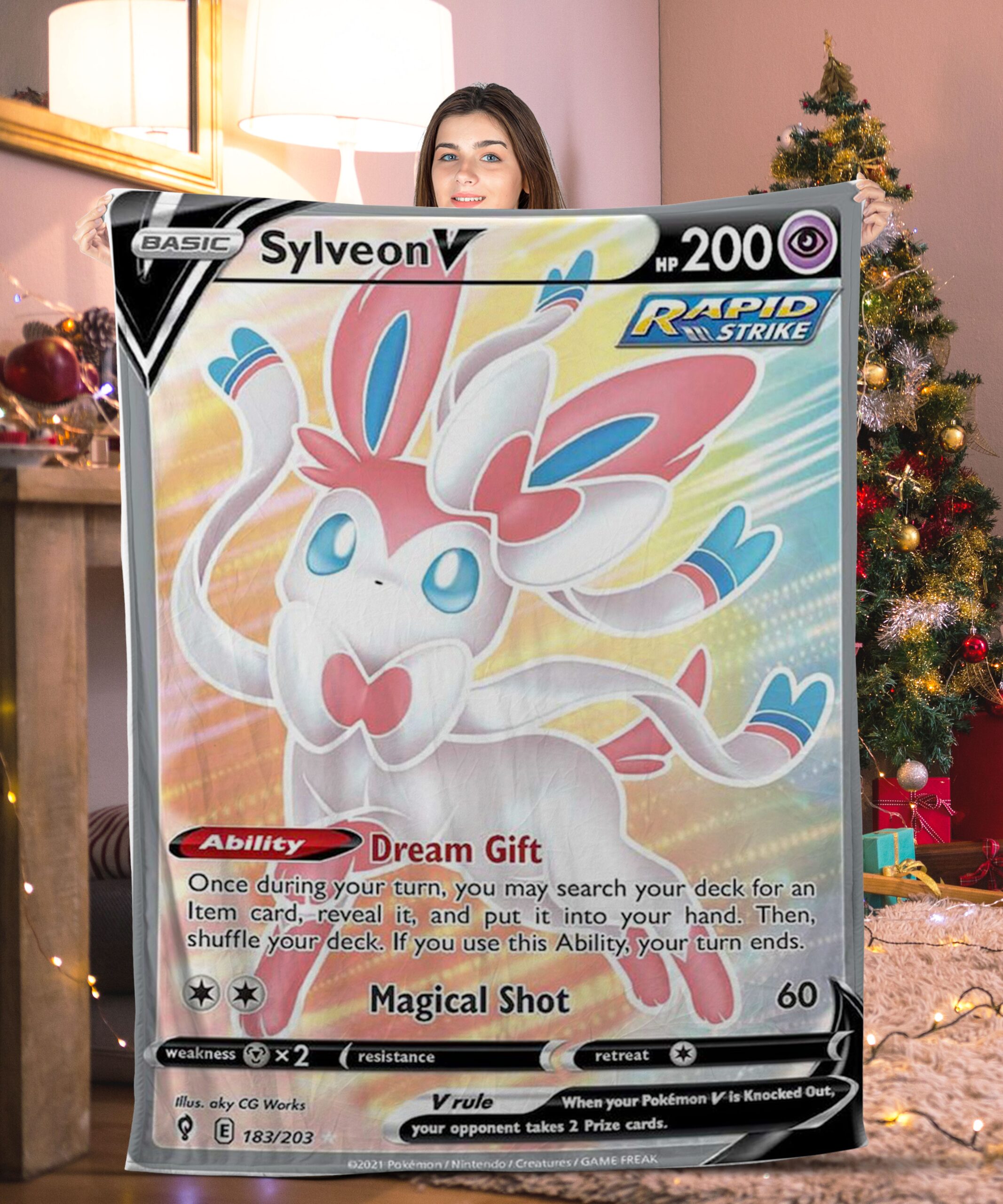 Pokemon Sylveon V Pokemon Card Blanket 305537