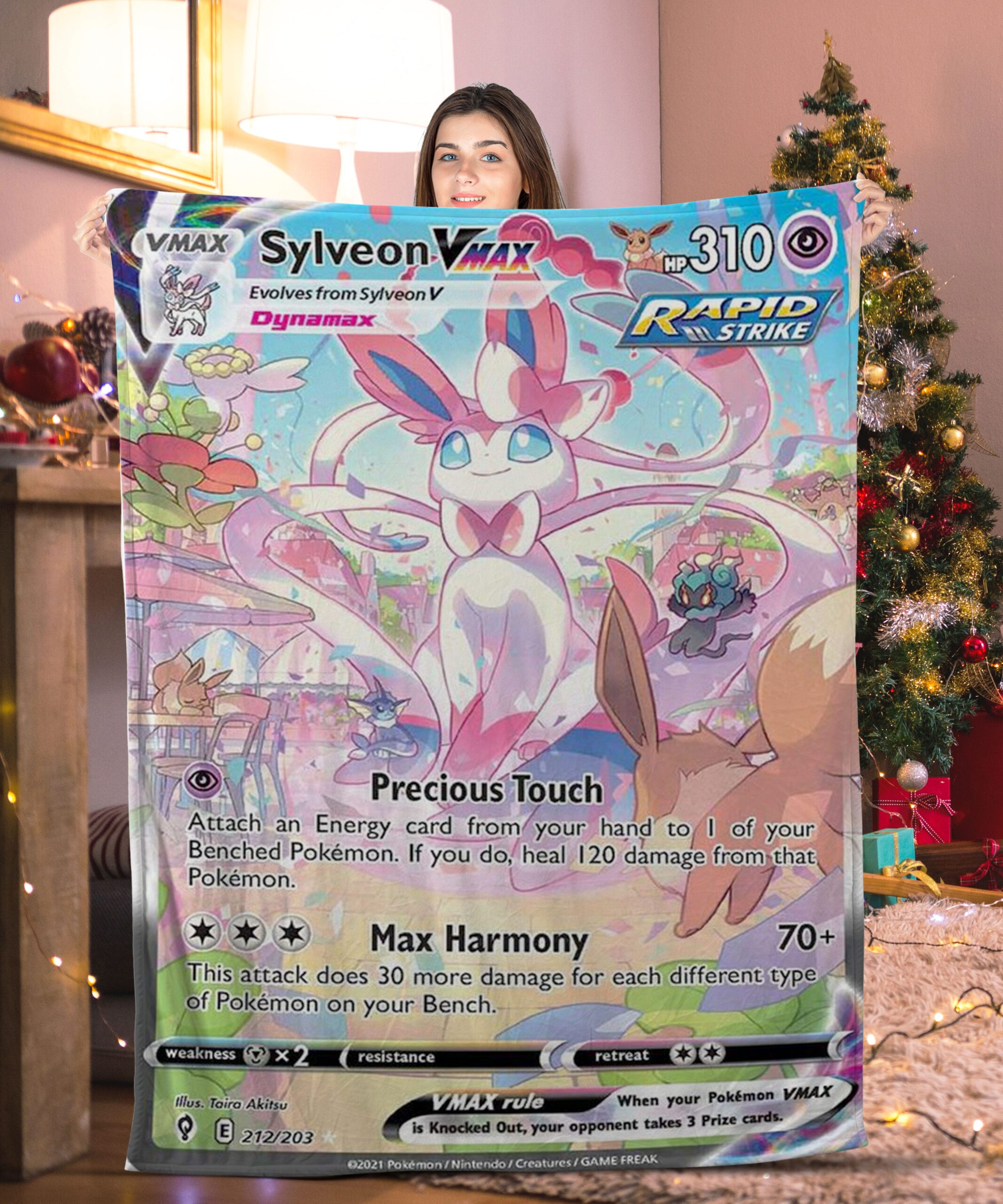 Pokemon Sylveon Vmax Pokemon Card Blanket 248216