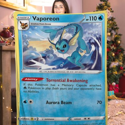 Pokemon Vaporeon Pokemon Card Blanket 634090