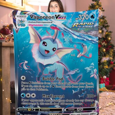 Pokemon Vaporeon VMAX Pokemon Card Blanket 431181