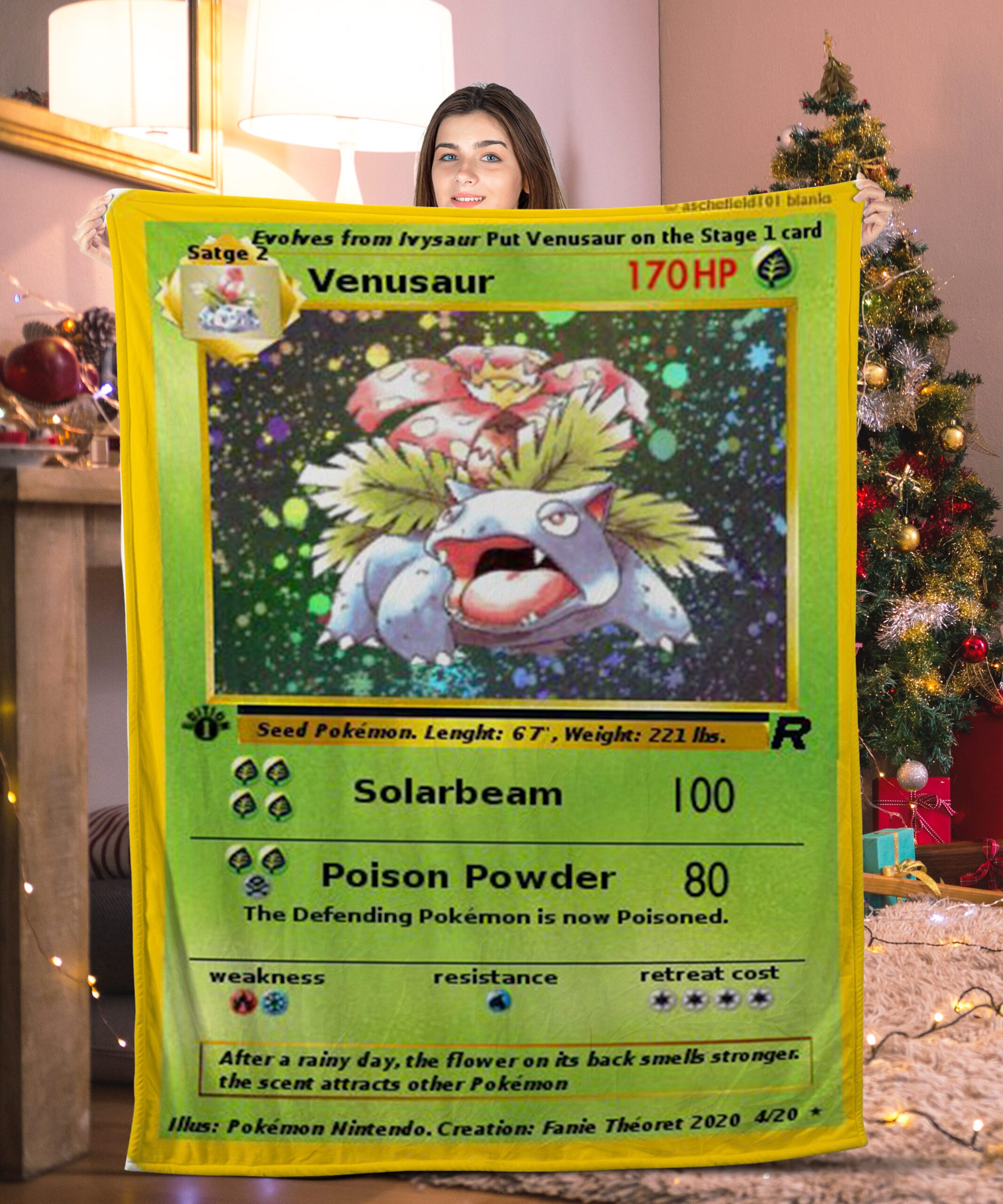 Pokemon Venusaur Pokemon Card Blanket 819968