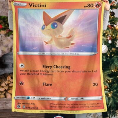Pokemon Victini Fusion Strike Blanket   -QLILG-6374