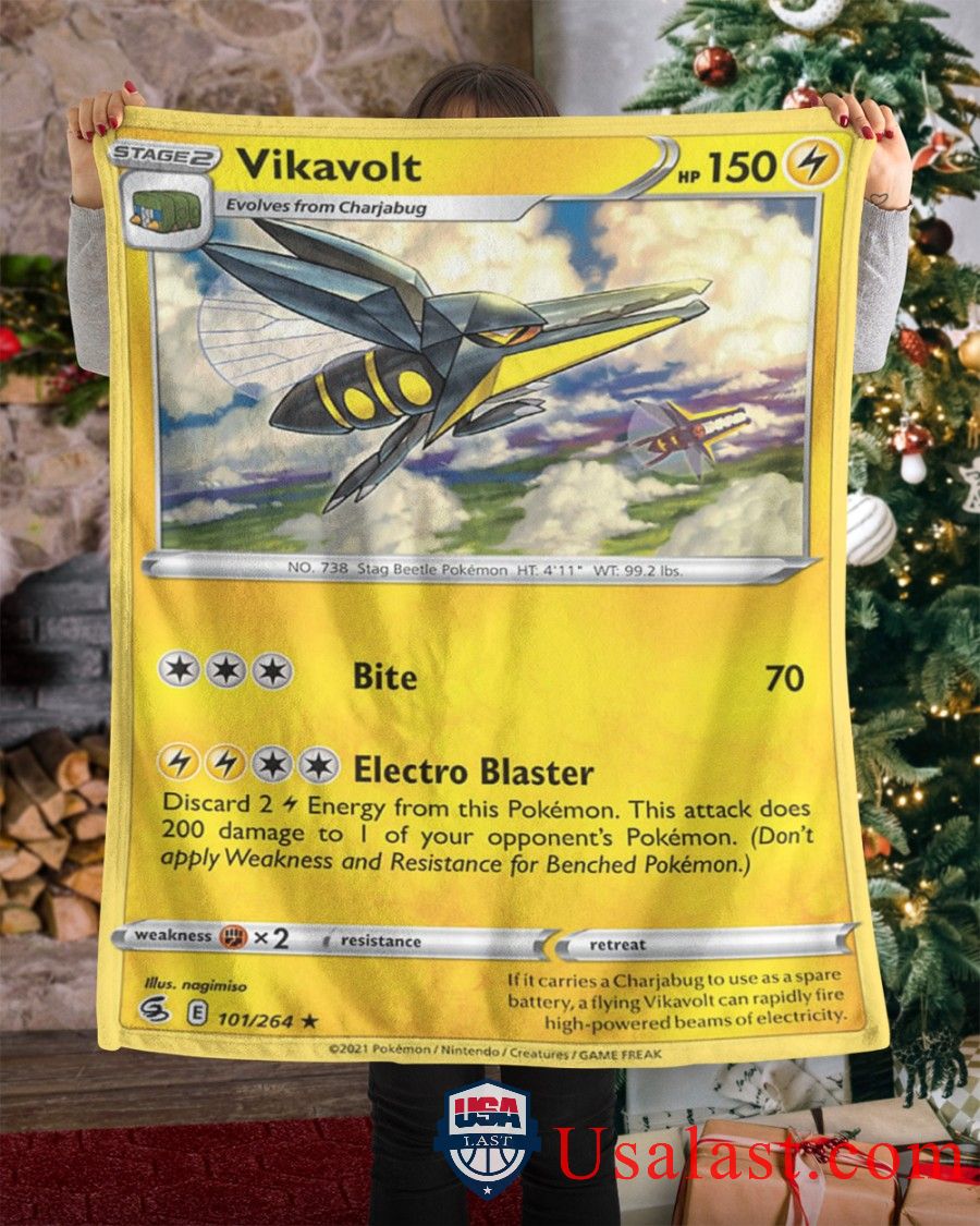 Pokemon Vikavolt Fusion Strike Soft Blanket -QGKIU-7430