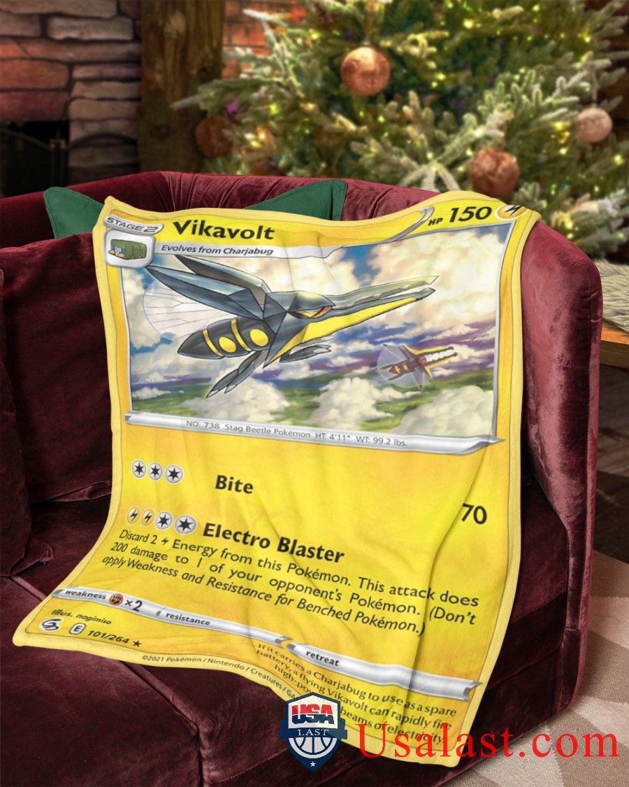 Pokemon Vikavolt Fusion Strike Soft Blanket -QGKIU-7430 - Image 2