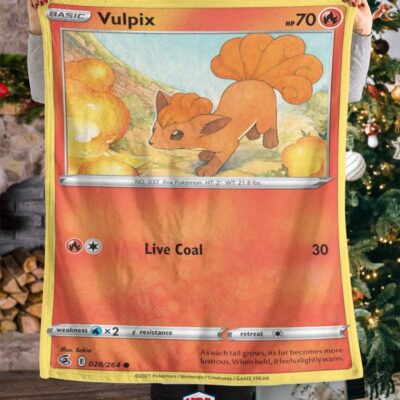 Pokemon Vulpix Live Coal Fusion Strike Blanket   -PGQL2-2565