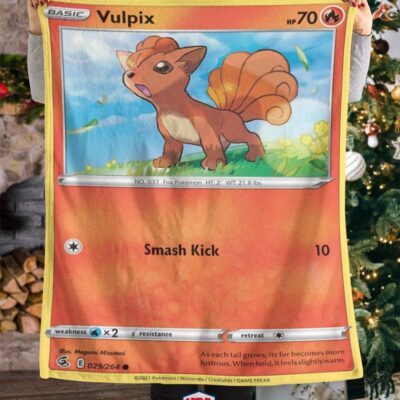Pokemon Vulpix Smash Kick Fusion Strike Blanket   -EUK2I-2875