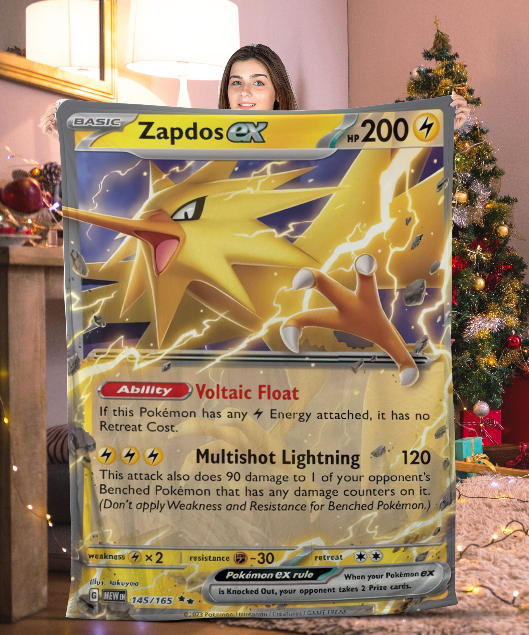 Pokemon Zapdos EX Pokemon Card Blanket 654478
