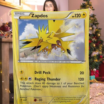 Pokemon Zapdos Pokemon Card Blanket 156914