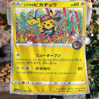 Shibuya Pikachu Pokemon Fleece Blanket   -VRG2R-4045