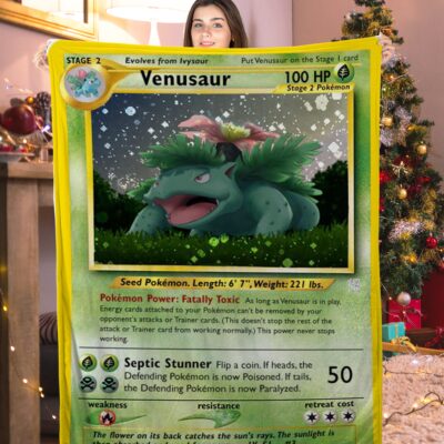 Venusaur Pokemon Card Blanket 114154