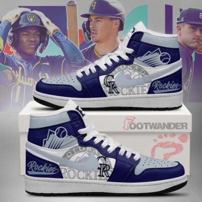 Colorado Rockies MLB AJ1 High Top Shoes