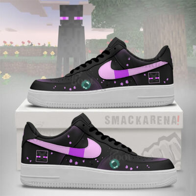 Enderman Minecraft AF1 Low Shoes