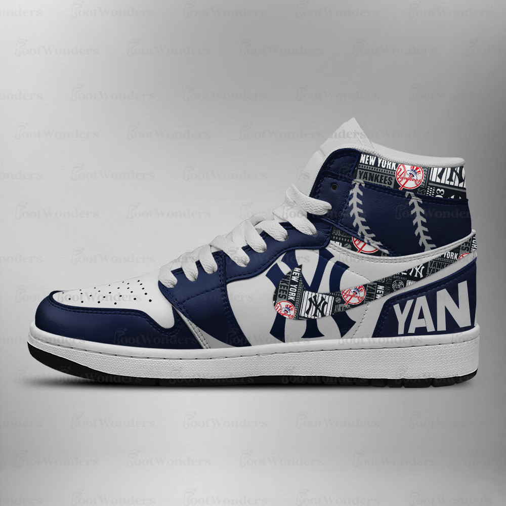 New York Yankees MLB AJ1 High Top Shoes - Image 2