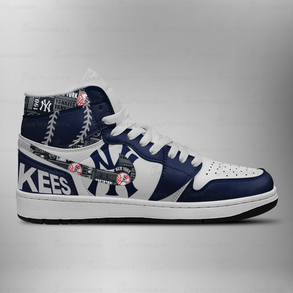 New York Yankees MLB AJ1 High Top Shoes - Image 3