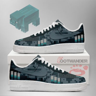 Pig Blue Minecraft AF1 Shoes Version 1
