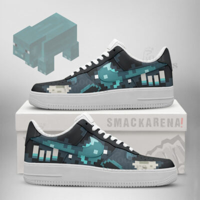 Pig Blue Minecraft AF1 Shoes Version 2