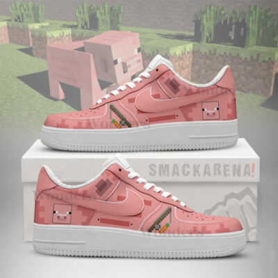 Pig Minecraft AF1 Shoes Version 2