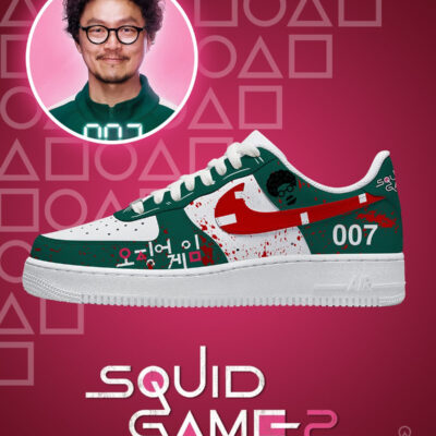 Player 007 Squid Game AF1 Low Top Shoes