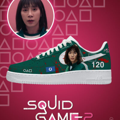 Player 120 Squid Game AF1 Low Top Shoes