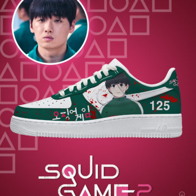 Player 125 Squid Game AF1 Low Top Shoes