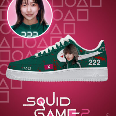 Player 222 Squid Game AF1 Low Top Shoes