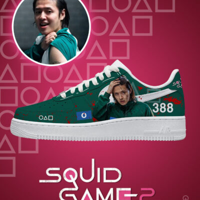 Player 388 Squid Game AF1 Low Top Shoes