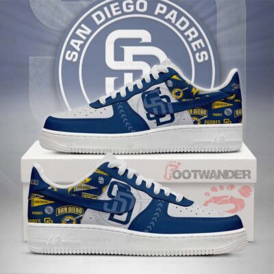 San Diego Padres MLB AF1 Low Top Shoes