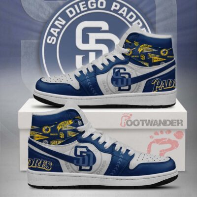 San Diego Padres MLB AJ1 High Top Shoes
