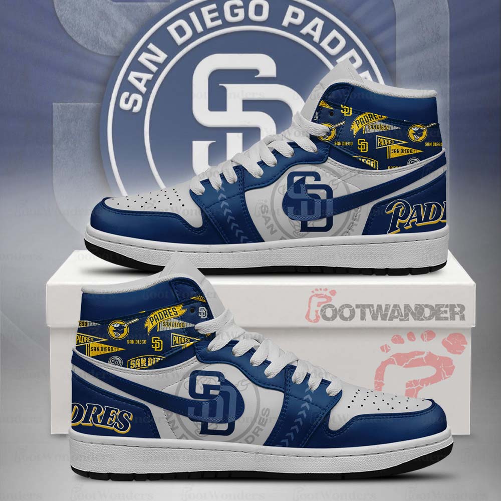 San Diego Padres MLB AJ1 High Top Shoes