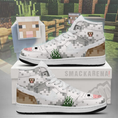 Sheep Minecraft AJ1 Style Shoes Version 2